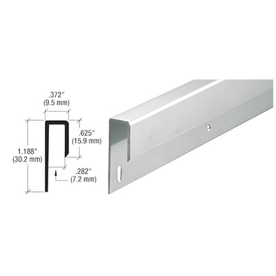 CRL Satin Anodized 1/4" Deep Nose Aluminum J-Channel