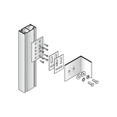 CRL-U.S. Aluminum Mid-Span Anchor for Wall Jamb, IW3250 Series Storm Wall™- 6/Pk