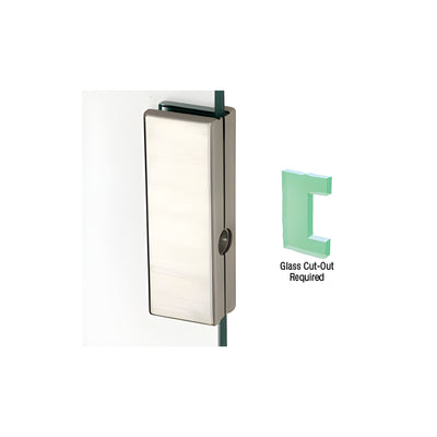 CRL Brushed Stainless 1-3/4" x 5-5/8" Deadthrow Low Profile Keeper