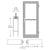 CRL-U.S. Aluminum Clear Anodized Custom Single Series 550 Wide Stile Butt Hinged Entrance Door For Panics and Surface Mount Door Closers