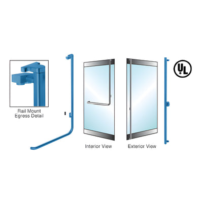 CRL-Blumcraft® Painted Right Hand Reverse Rail Mount Keyed Access "F" Exterior Top Securing Electronic Egress Control Handle