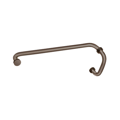 CRL Oil Rubbed Bronze 6" Pull Handle and 18" Towel Bar BM Series Combination With Metal Washers