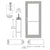 CRL-U.S. Aluminum Clear Anodized 550 Series Wide Stile Active Leaf of Pair 3'0 x 7'0 Offset Hung with Geared Hinged Complete Door Std. MS Lock and Bottom Rail