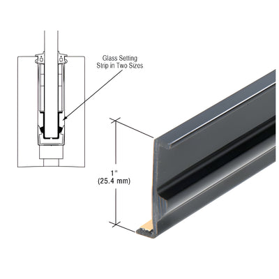 CRL Black TAPER-LOC® XA Glass Setting Strip for Monolithic Glass
