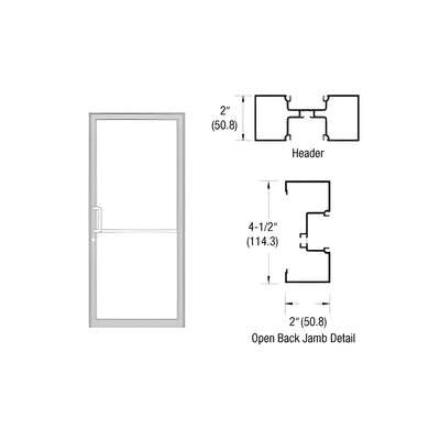 CRL-U.S. Aluminum Clear Anodized Class 1 Custom Size Series IT451 Open Back Butt Hinge Up and Over Frame Complete (1F)