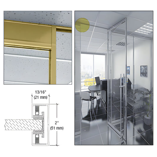 CRL-U.S. Aluminum Narrow Door Jamb, Polished Brass - Custom Size