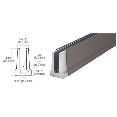 CRL B5T Series Dark Bronze Anodized Custom Tapered Base Shoe Drilled for 1/2" Glass