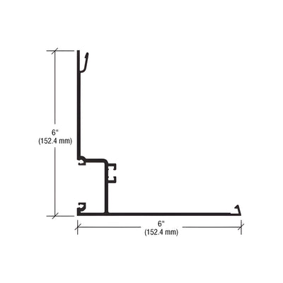 CRL-U.S. Aluminum 90 Degree Corner Half Section, White KYNAR® Paint- 24'-2"