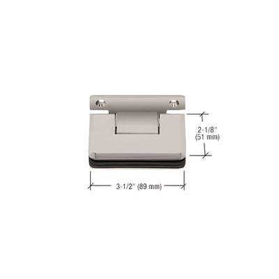 CRL Brushed Nickel Pinnacle 3 - Point Movable Beveled Style Transom Clamp
