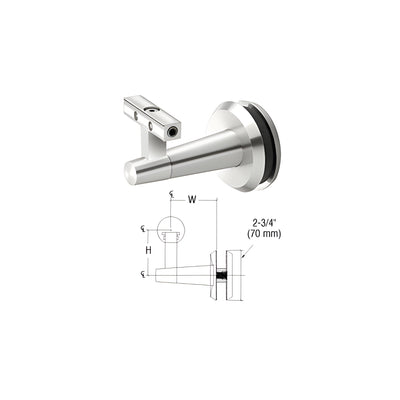 CRL-Blumcraft® Pacific Series Polished Stainless Glass Mounted Hand Rail Bracket