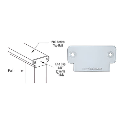CRL Mill 200 Series Decorative End Cap