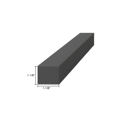 CRL 1-1/8" x 1-1/8" x 4" EPDM Rubber Setting Blocks