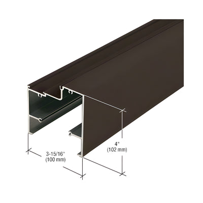 CRL-U.S. Aluminum 4" x 4" Bulkhead, Bronze Black Anodized - 24'-2"