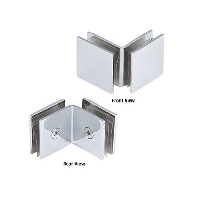 CRL Polished Chrome Open Face 90 Degree Square Glass Clamp