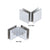 CRL Polished Chrome Open Face 90 Degree Square Glass Clamp
