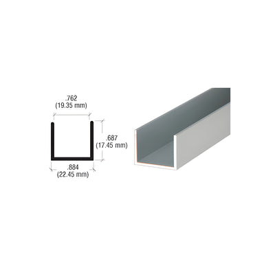 CRL Satin Anodized 3/4" U-Channel
