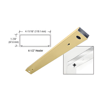 CRL Satin Brass 4-1/2" x 72" Double Door Header