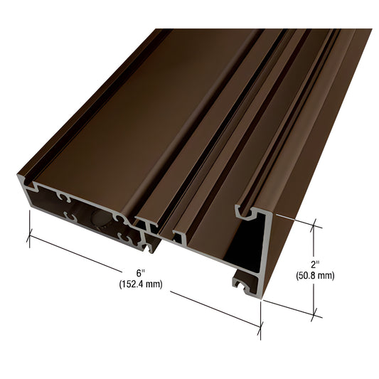 CRL-U.S. Aluminum Intermediate Horizontal Rail 24'2" Dark Bronze