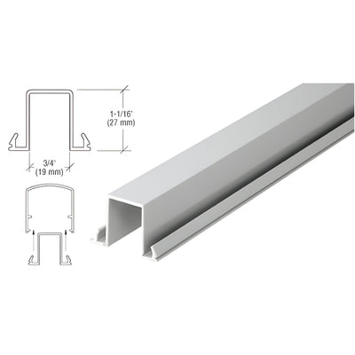 CRL Metallic Silver Horizontal Snap-In Infill for Glass 241" Long