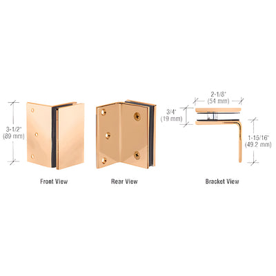 CRL Gold Plated Geneva Series Wall Mount Bracket
