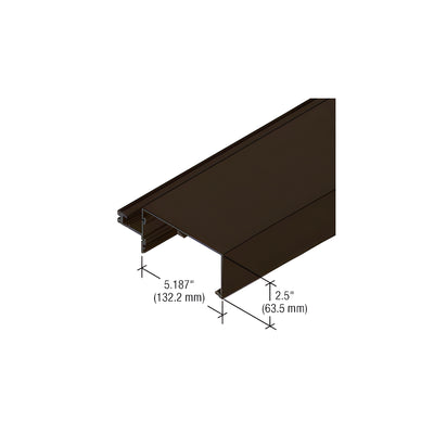 CRL-U.S. Aluminum 5-1/4" Open Back Roll Under Horizontal Mullion for StormWall XL, Dark Bronze/Black Anodized Class 1