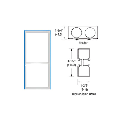 CRL-U.S. Aluminum Custom Sized Custom Paint Series 450 Tubular Center Hung Pivot Up and Over Frame Complete (1F)
