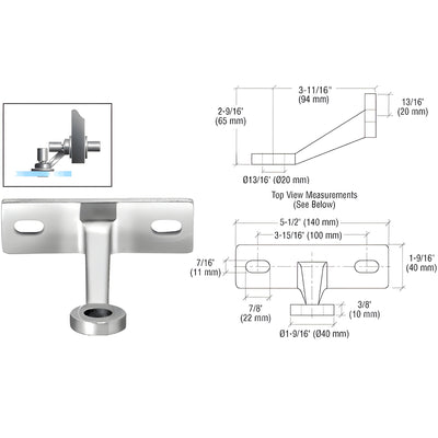 CRL Polished Stainless Heavy-Duty Spider Fitting Single Arm Wall Mount Frame Spider