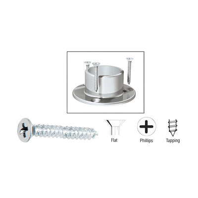 CRL Polished Stainless 10 x 1-1/2" Flat Head Phillips Screws