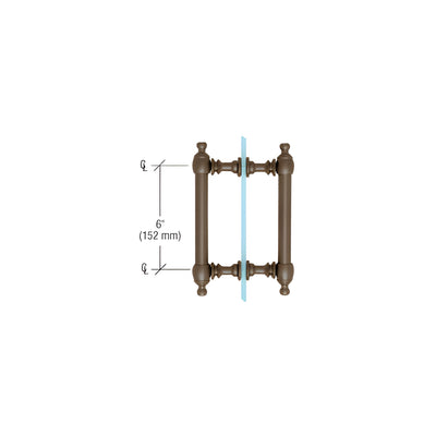CRL Oil Rubbed Bronze 6" Colonial Style Back-to-Back Pull Handles