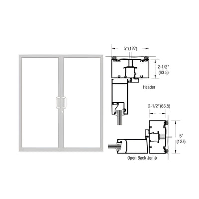 CRL-U.S. Aluminum IG500 Series White KYNAR® Paint Custom Up/Over Butt Hinge Two Door Frames