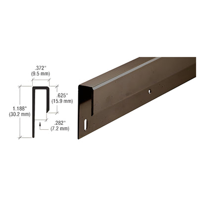 CRL Bronze Anodized 1/4" Deep Nose Aluminum J-Channel