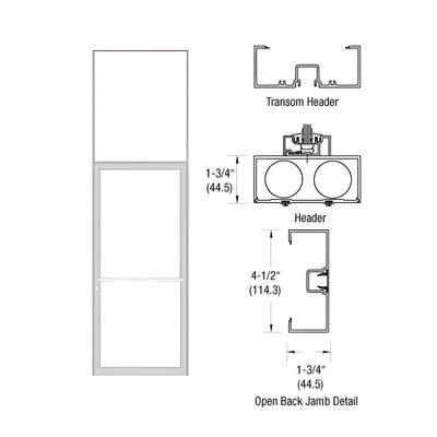 CRL-U.S. Aluminum Clear Anodized Series 451 Transom Frame for a Single Door