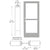 CRL-U.S. Aluminum Clear Anodized Custom Single Series 400 Medium Stile Center Pivot Entrance Door With Panic for Overhead Concealed Door Closer