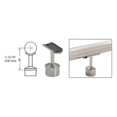 CRL Brushed Stainless Straight Saddle for 2" Tubing