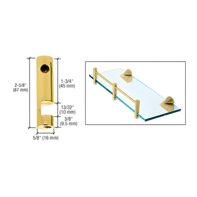 CRL Brass Left Hand Rod Support