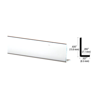 CRL Polished Aluminum 5/8" L-Bar Extrusion