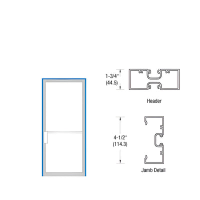 CRL-U.S. Aluminum Clear Anodized 1-3/4" x 4-1/2" Up and Over Butt Hung Non Impact Frame for 36" x 84" Door Opening MS Lock Left Hand Swing Out