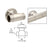 CRL Polished Stainless Flush Wall Mount Tee for 1-1/2" Tubing