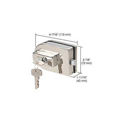 CRL Polished Stainless PTH Series Glass Mounted Patch Lock