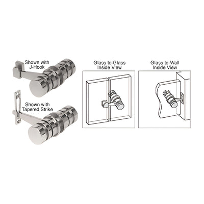 CRL Brushed Nickel 180 Degree Knob Latch