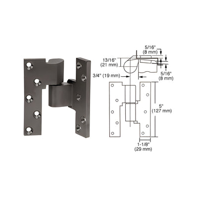 Rixson® Dark Bronze Right Hand 3/4" Offset Intermediate Pivot