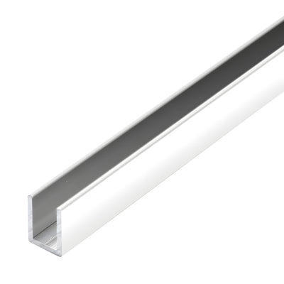 CRL White 3/8" Fixed Panel Shower Door Deep U-Channel - 95"