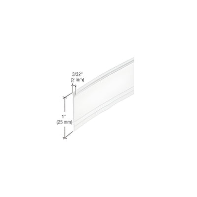 CRL Clear Round Top "Bulb" Type Shower Door Bottom Seal and Wipe