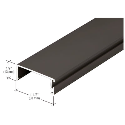 CRL-U.S. Aluminum Door Stop with Weatherseal - 21'-2", Dark Bronze/Black Anodized Class 1