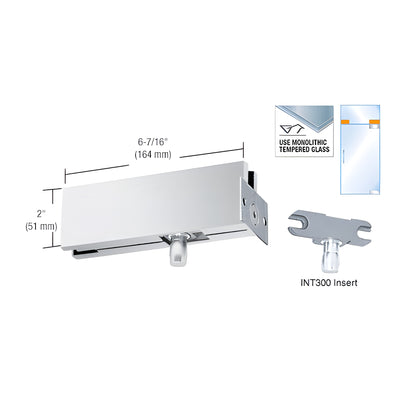 CRL Brushed Stainless Wall Mounted Transom Patch With 1NT300 Insert