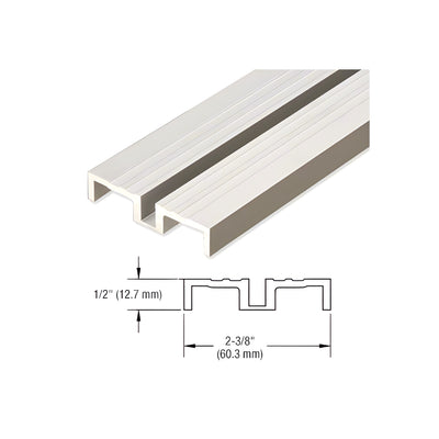 CRL Satin Anodized Custom Length Bottom Guide Half Threshold for OT Series Top Hung Sliders and Bi-Fold Doors