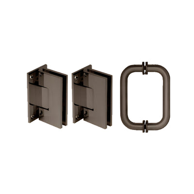 CRL Oil Rubbed Bronze Vienna Shower Pull and Hinge Set