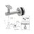CRL 316 Brushed Stainless Long Arm Malibu Series Glass Mounted Hand Rail Bracket