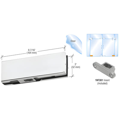 CRL Satin Anodized Bottom Door Patch with 1NT301 Insert