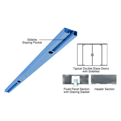 CRL Custom Color 4" Two Pocket Double Sided Door Header Custom Length